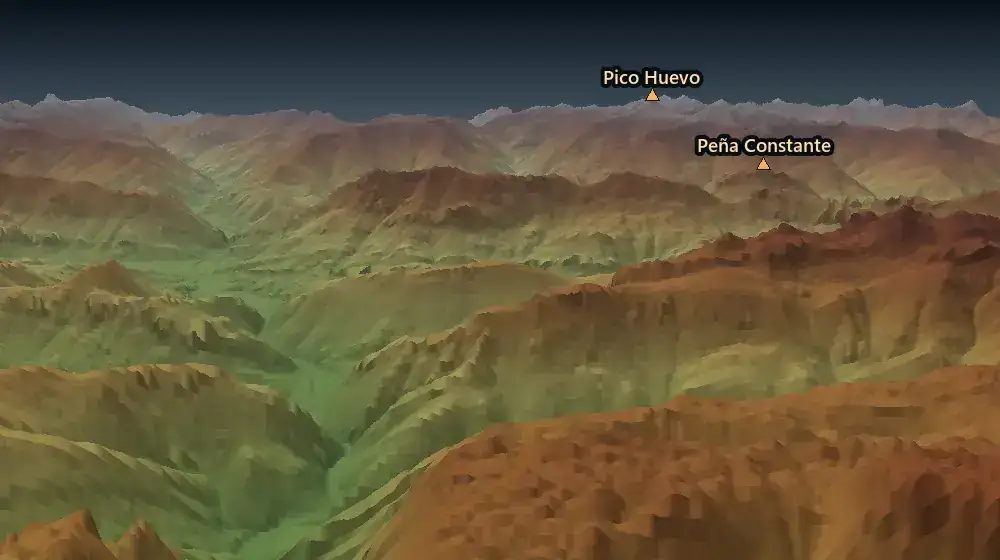 Sobrevuelo 3D del valle de Canseco